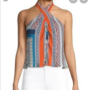 Ramy Brook silk Jace halter top XS